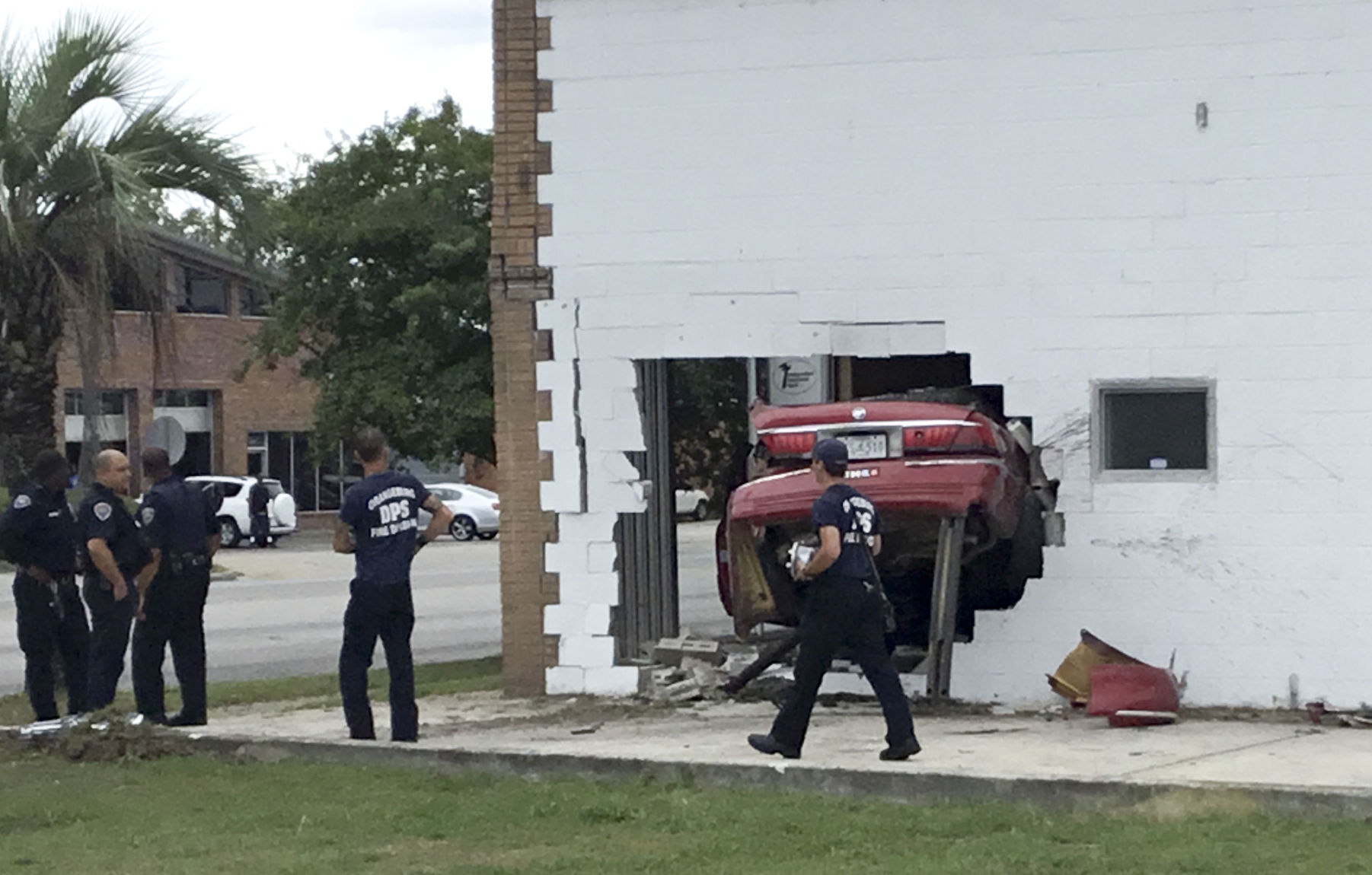Car Crashes into Building
